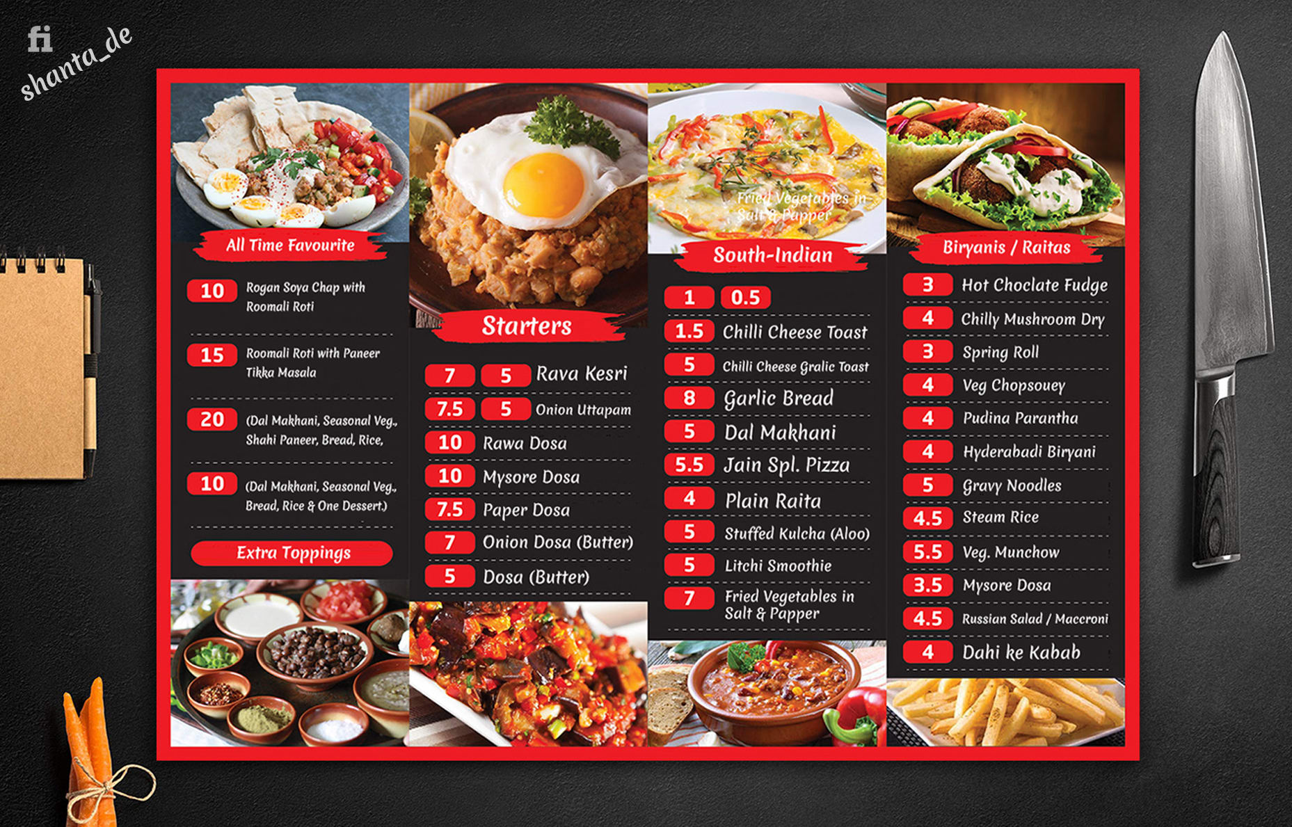 Food Menu Design Ideas